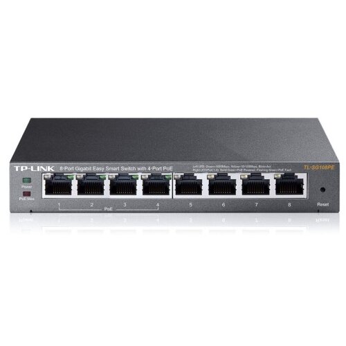 Tp-link TL-SG108PE Easy Smart 8-port gigabit 4xPoE+ 64W mrežno stikalo-switch Cene