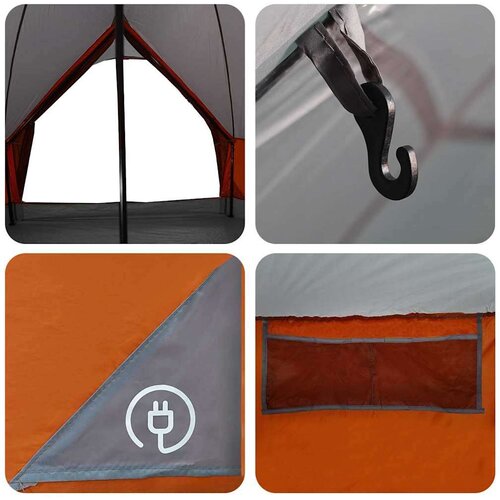  Teepee &amp;scaron;ator s krovom Siva i narančasta 600 x 600 x 347 cm Slike