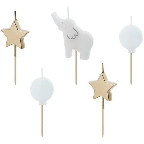 PARTY DECO rojstnodnevne svečke slon, 3-5 cm Cene