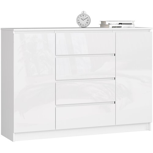 AKORD KOMODA K140 2D 4SZ CLP BELA SJAJ, (21702898) Slike