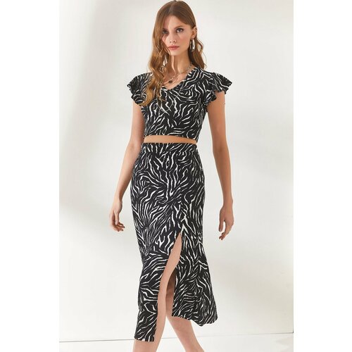 Olalook Two-Piece Set - Black - Fitted Slike