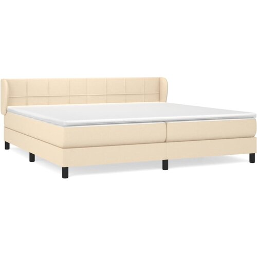 Maison Chic Box spring postelja - Vzmetna postelja z vzmetnico krem 200x200 cm blago SL7145, (21886938) Cene