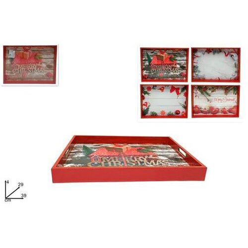  TACNA BOŽIĆNI DEKOR 39*29CM DRVO XNA22009041 Cene