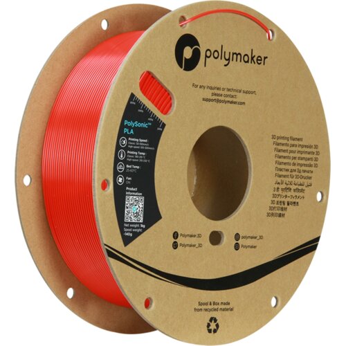 Polymaker polysonic pla red, 1.75 mm / 1000 g Cene
