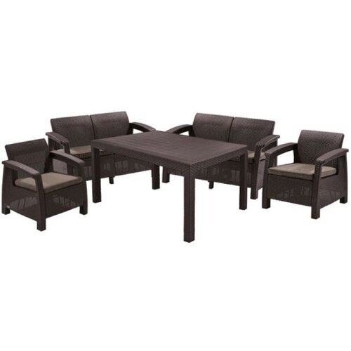 Curver Baštenska garnitura Corfu Fiesta braon CU 258945 Cene