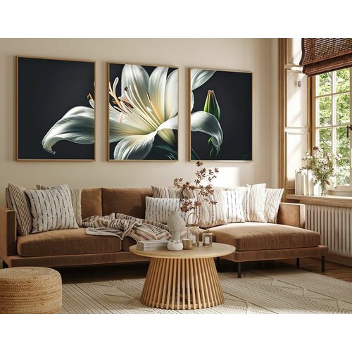 Wallity Huhu224 - 50 x 70 multicolor decorative framed mdf painting (3 pieces) Slike