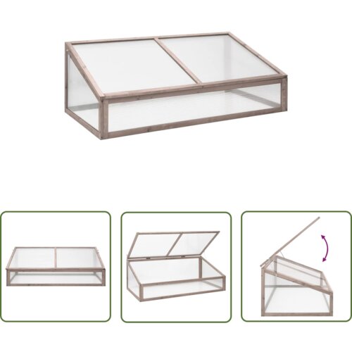  The Living Store Rastlinjak siv 110x58,5x39 cm les jelke - Rastlinjak, (21745031) Cene