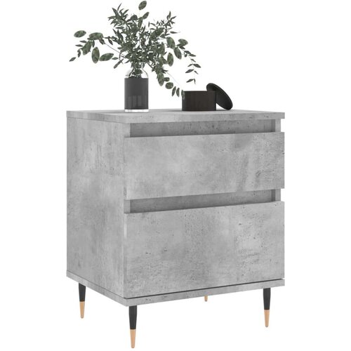 VidaXL Noćni ormarići 2 kom boja betona 40x35x50 cm konstruirano drvo Slike