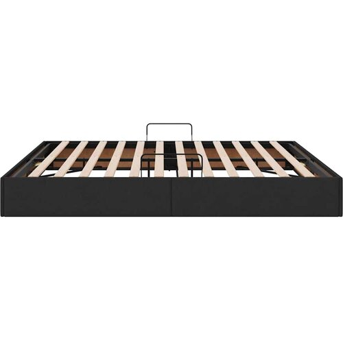  Krevet s od storage s uzglavljem Crna 180 x 200 cm tkanina Slike