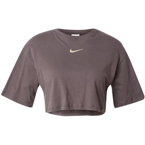 Nike Sportswear Majica kremna / temno siva