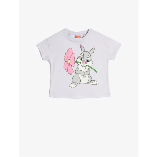 Koton Bambi T-Shirt Thumper Rabbit Printed Short Sleeve Crew Neck