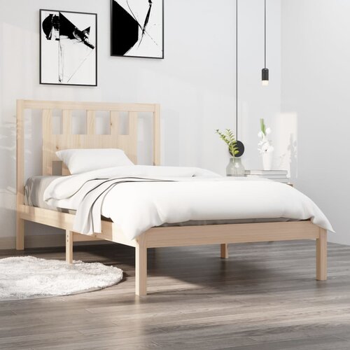 VidaXL Okvir za krevet od masivne borovine 90 x 200 cm Slike