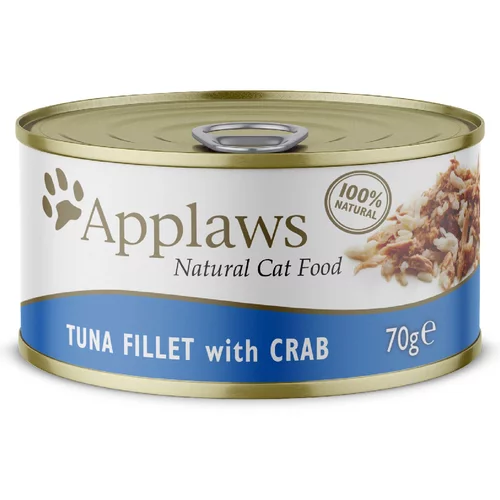 Applaws hrana za mačke u juhi 6 x 70 g - Tunin filet i rak