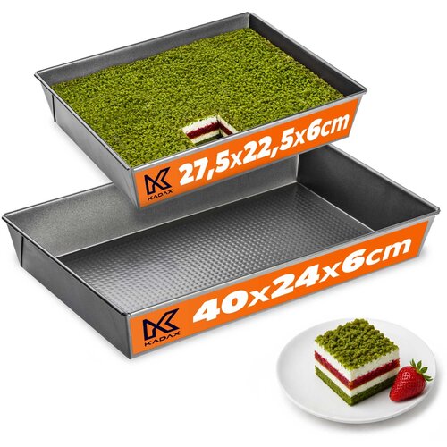 KADAX Pravokotni pekač za torte s premazom proti prijemanju, komplet 2 kosov, (5000354200) Cene