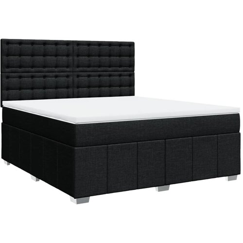 Maison Chic Box spring postelja - Vzmetna postelja z vzmetnico črna 180x200 cm blago SL24273, (21880094) Cene