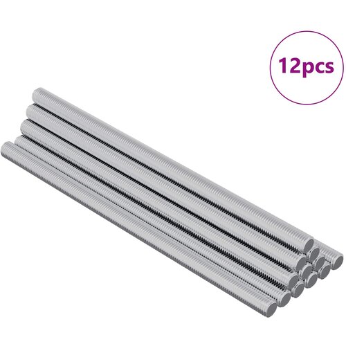  Navojni &amp;scaron;tapovi 12 pcs Srebrno M6 x 120 mm Metal Slike