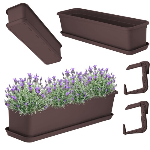 KADAX Balkonski lonec 60 cm, stojalo za cvetlične lončke, ročaji, balkon, (5000352883) Cene