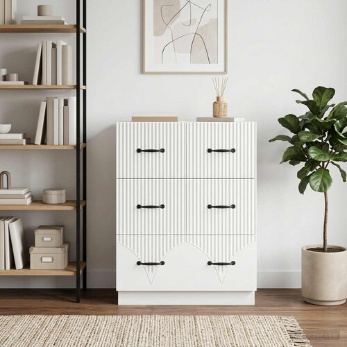  Ormar s ladicama Bijela 66 x 34,5 x 87 cm Konstruirano drvo Cijene