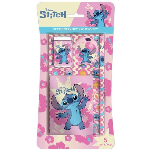 Luna Luna: Disney Stitch 5-delni rožnat komplet pisarni&scaron;kega pribora Cene