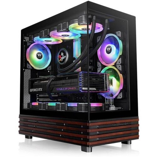 Thermaltake View 270 Plus WSARGB, Mid Tower,tempered glasswood, 3xARGB fans, VGA: 420mm Slike