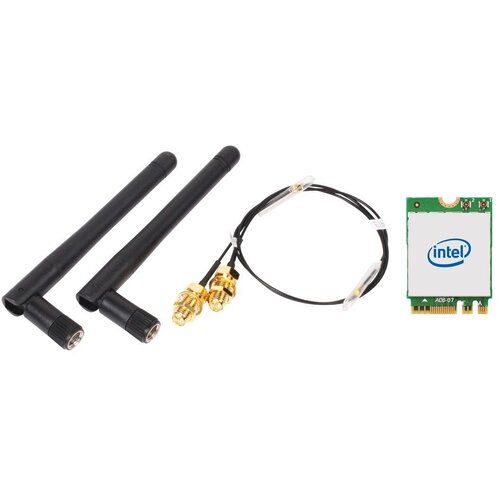 Shuttle WLN-M12 - Intel WLAN-AX210 /Bluetooth Combo Kit with M.2 card, cables and external antennas for Slim PCs Slike