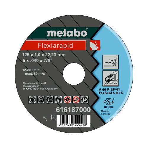 Metabo Flexiarapid 125x1,0x22,2 Inox Slike