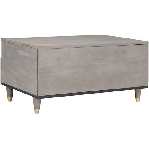  Kava Stol with Drawer Siva 80 x 54 x 40 cm masivno drvo manga Slike