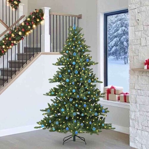 vidaXL Umjetno božićno drvce s nogom with LEDs s stalakom 240cm PVC Cene