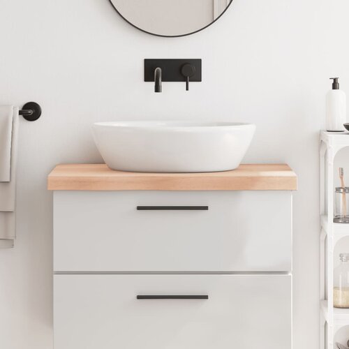  Kupaonska radna ploča 80x60x(2-6) cm netretirano masivno drvo Slike