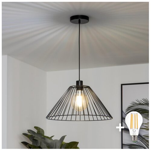  Brilagi - LED luster na sajli CERIA WIRE 1xE27/40W/230V, prečnik 45 cm, crna Cene
