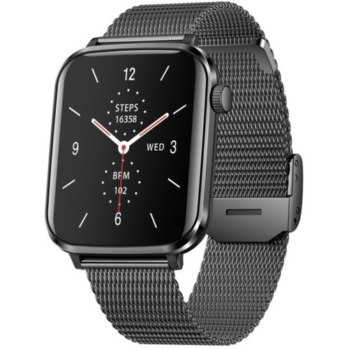 INF Pametna ura V82 kovinski pa&scaron;ček, 1.85 inch HD zaslon, Bluetooth klic Black, (5000310165) Cene