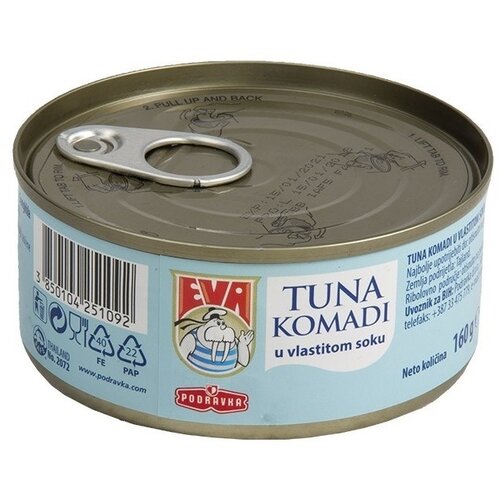 Podravka Tunjevina EVA komadi u sopstvenom soku 160g Cene