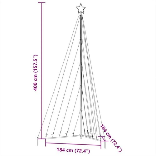 VidaXL LED božićno drvce 570 LED hladno bijelo 399 cm Slike