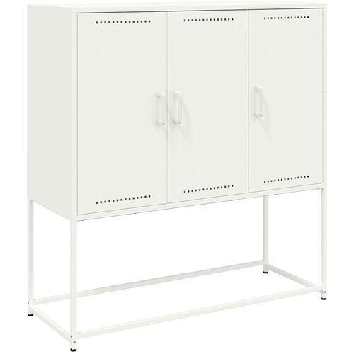 Maison Chic Visoka omara - Komoda - Predalnik bela 100,5x39x107 cm jeklo, (21717067) Cene