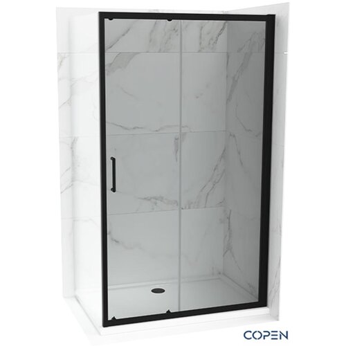 Copen Tuš paravan C-02-B431400 Atlas Pro ram mat crna 140x195cm providno staklo 6mm Cene