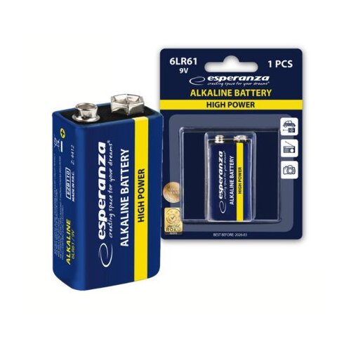  Baterije ESPERANZA ALKALINE 6LR61 9V 1 kom, EZB110 Slike