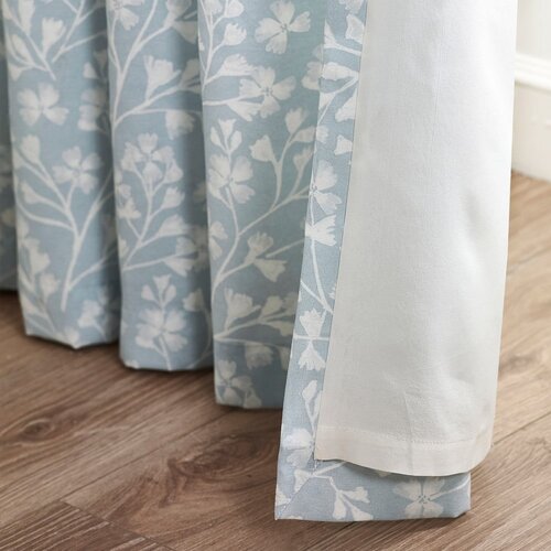 Catherine Lansfield Modre zavese v kompletu 2 ks 168x137 cm Brooke Floral &amp;ndash; Slike