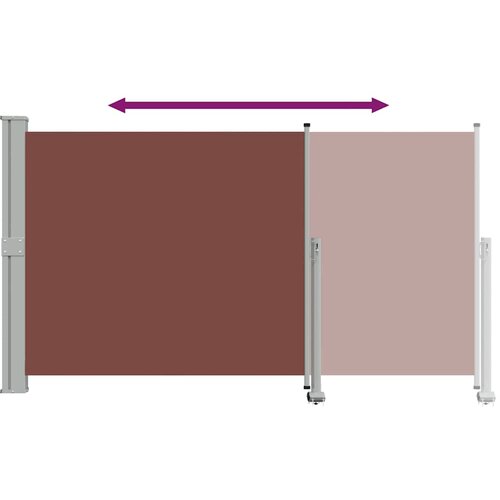  Uvlačiva bočna tenda za terasu 140 x 300 cm smeđa Slike