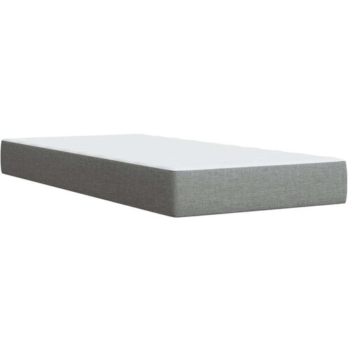 vidaXL Box spring postelja z vzmetnico svetlo siva 90x200 cm blago Cene