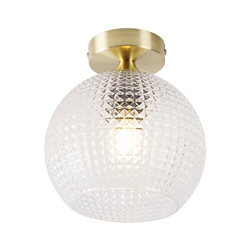 QAZQA Art Deco stropna svetilka iz medenine - Sphere Slike
