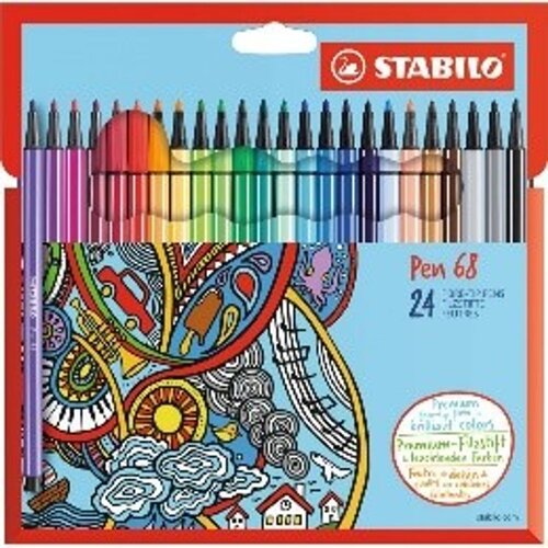 Stabilo fiber pen pen 68, kartonska &amp;scaron;katla 24, (21656396) Slike