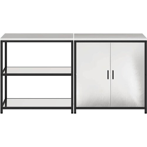  Kuhinjski set za pohranu 2 pcs Srebrno Nehrđajući čelik Slike
