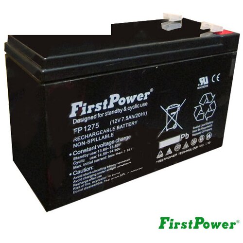 FirstPower 12V 7.5Ah FP1275 terminal T2 Slike