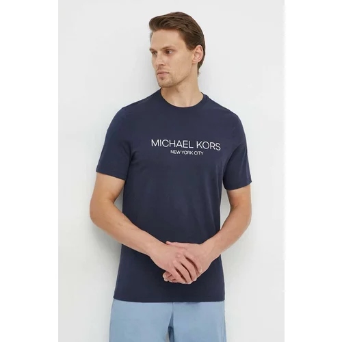 Michael Kors Pamučna majica za muškarce, boja: tamno plava, s tiskom