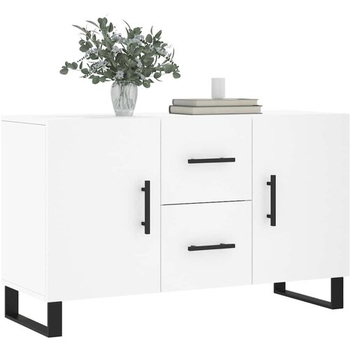  Komoda bijela 100x36x60 cm od konstruiranog drva Slike
