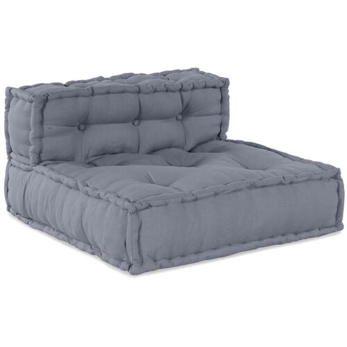  Modularni Pouf Sofa za 4 Osobe Konvertibilna Siva Tkanina Slike