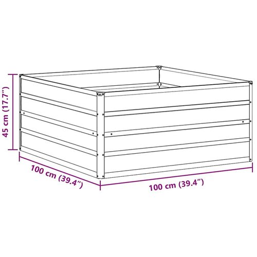  Povi&amp;scaron;ena gredica - Vrtna gredica Svijetlosmeđa 100 x 100 x 45 cm Slike