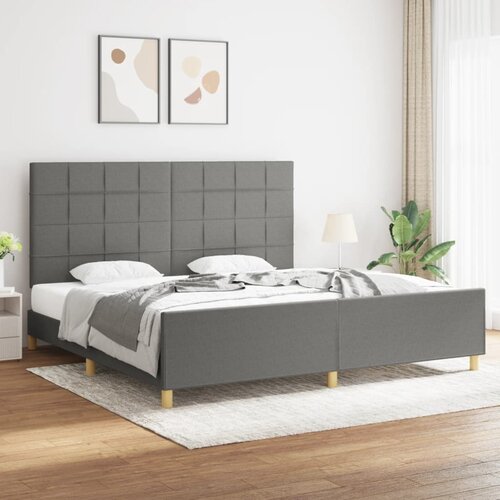  Okvir za krevet bez madraca tamnosivi 200x200 cm od tkanine Cijene