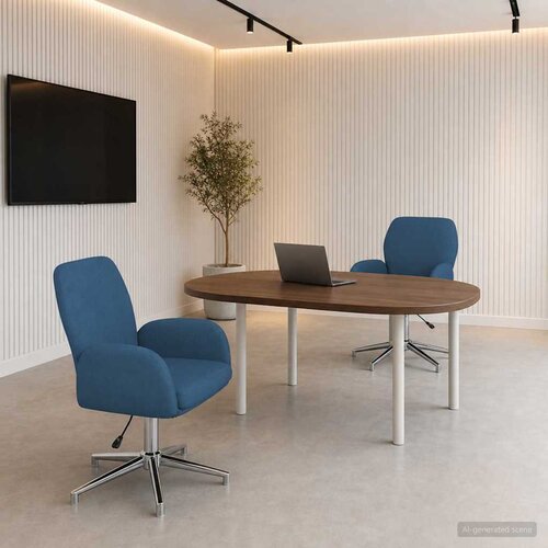 vidaXL Okretne radne stolice 2 kom. 54 x 58 x 90 cm Plava Tkanina Cene