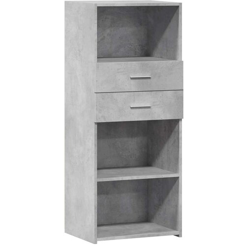 Maison Chic Visoka omara - Komoda - Predalnik betonsko siva 50x42,5x124 cm inženirski les, (21722415) Slike